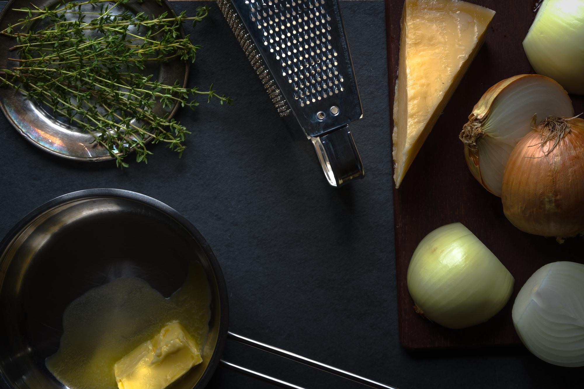 Set di utensili e ingredienti di alta qualità